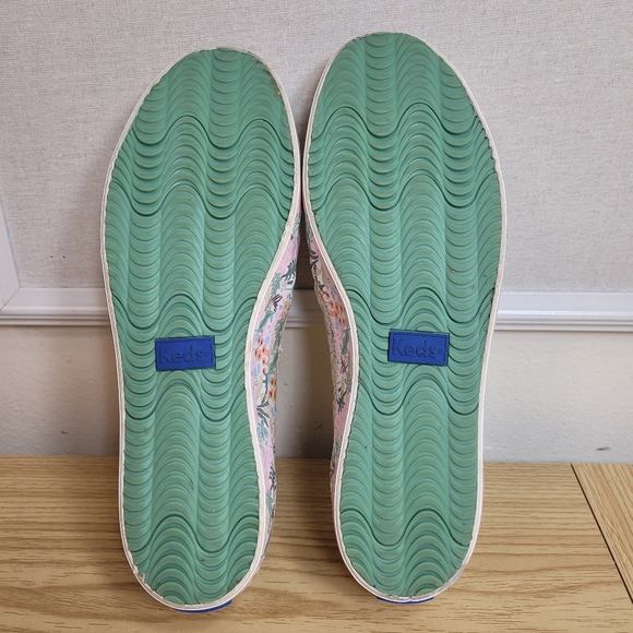 Keds Women's Rifle Paper Co. Double Decker Meadow Cream Sneakers, Pink Multi 8 - Picture 10 of 11